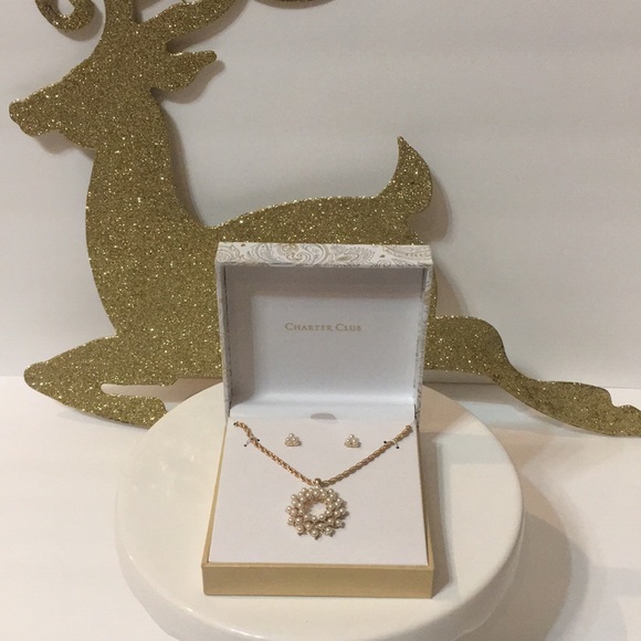 💛CHARTER CLUB💛PEARL NECKLACE AND EARRINGS SET✨ - Picture 2 of 7